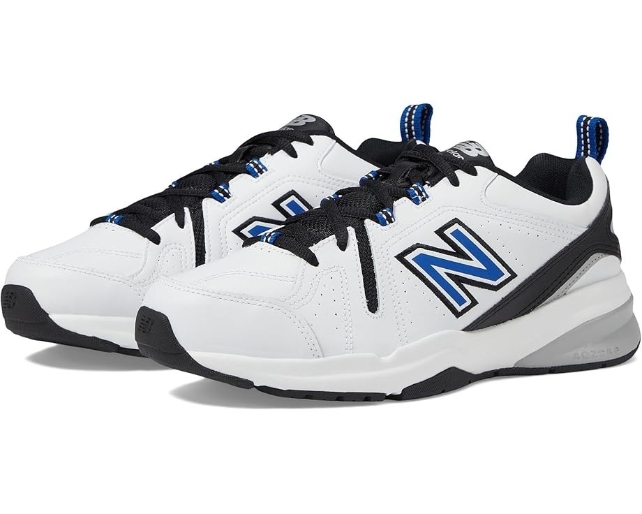 New Balance® (Men's 9 WIDE) MX608v5 Training Sneakers in White/Team Royal