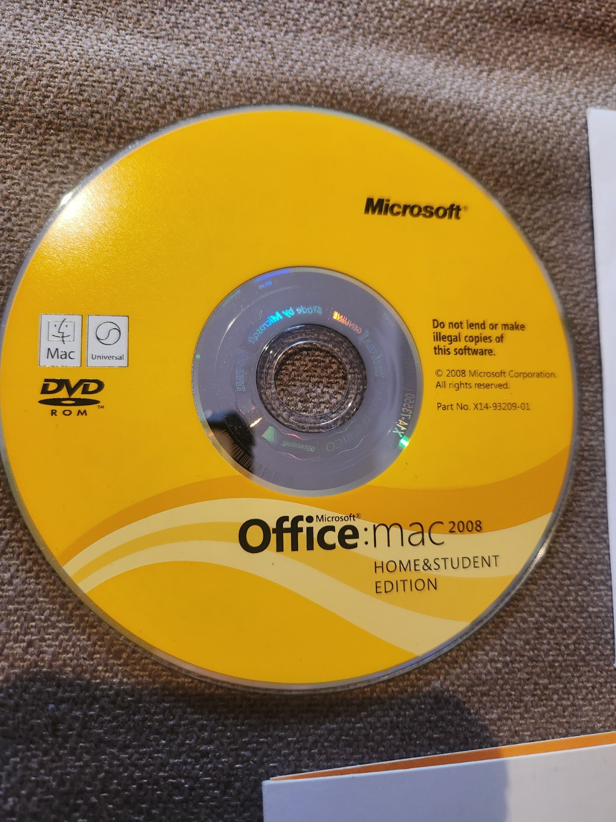 Microsoft Office Mac 2008 & iLife 11 2010 Discs