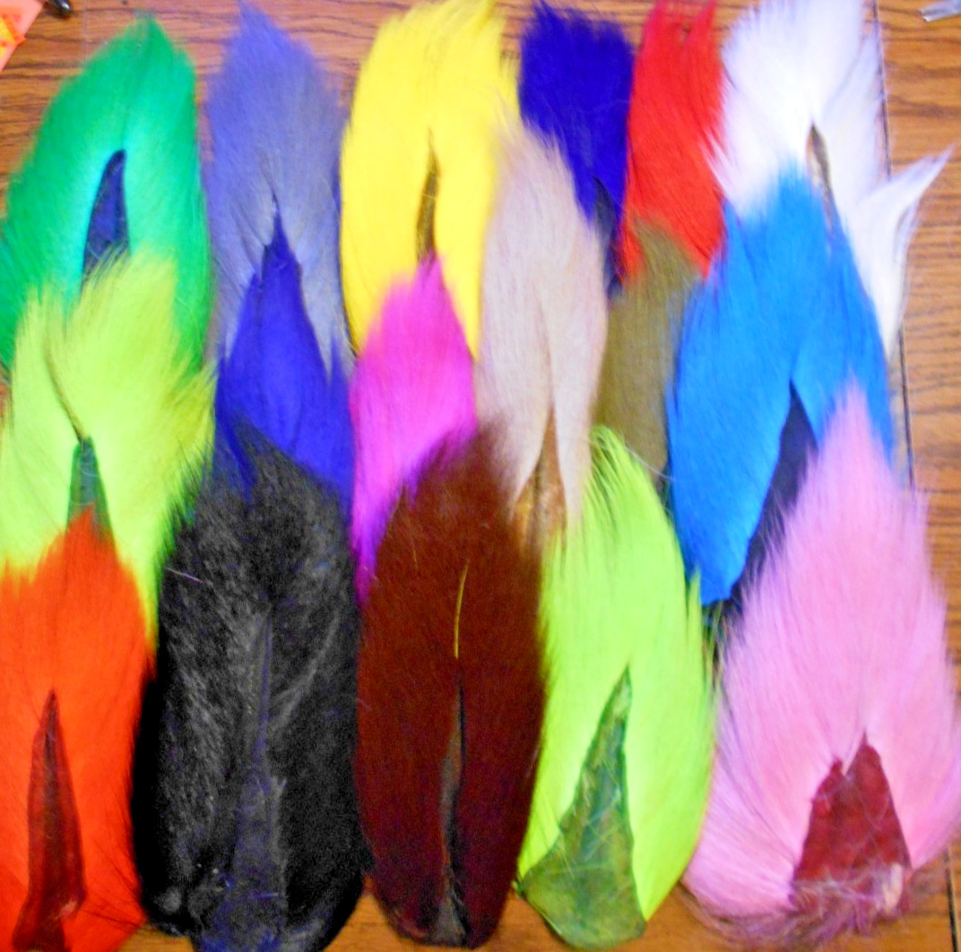 Salt Water Buck Tail for Fly Tying - 3.75"+ Hair - Dyed or Natural White