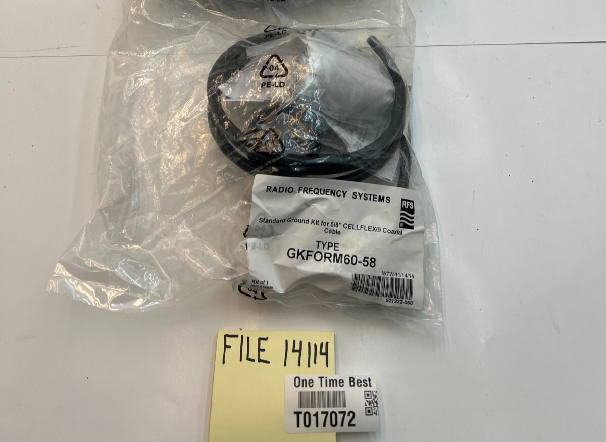 (QTY 2) RFS GKFORM60-58 Standard Ground Hardware 5/8" CellFlex Coax Cable