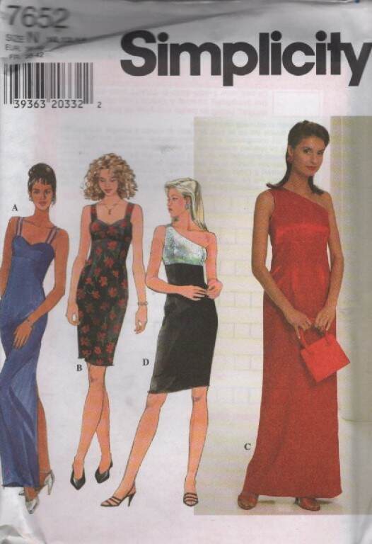 7652 SIMPLICITY MISSES'/MISS PETITE DRESS SZ 10-14