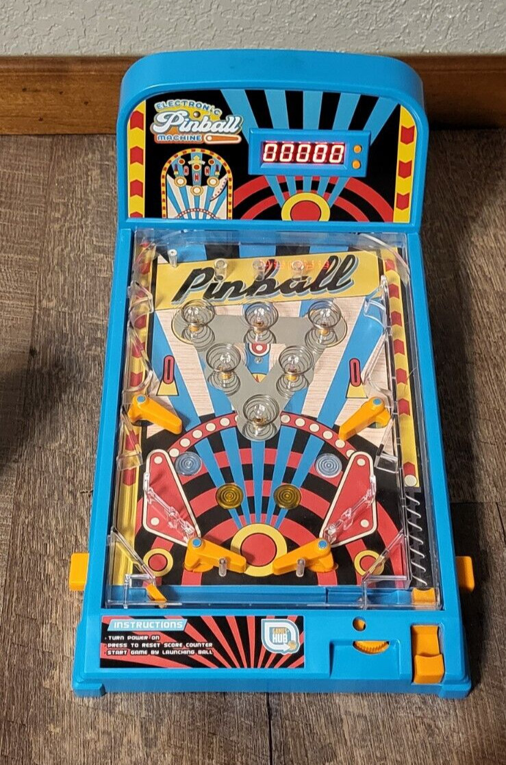 GAMES HUB Electronic Pinball Machine Lights, Sound Working & Tested