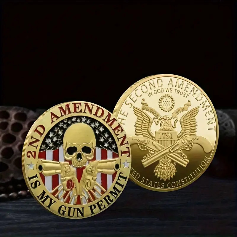 Constitution 2nd Amendment Government Challenge Coin Collectable B 1-pc