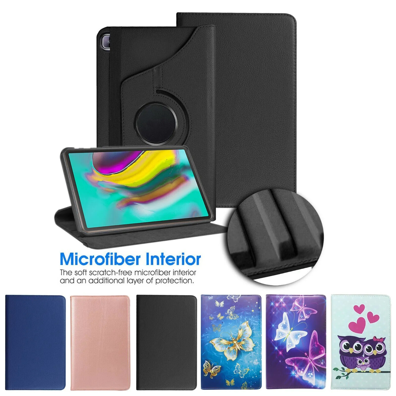 Case For Samsung Galaxy Tab S6 SM-T510 T720 T860 PU Leather 360° Stand Cover