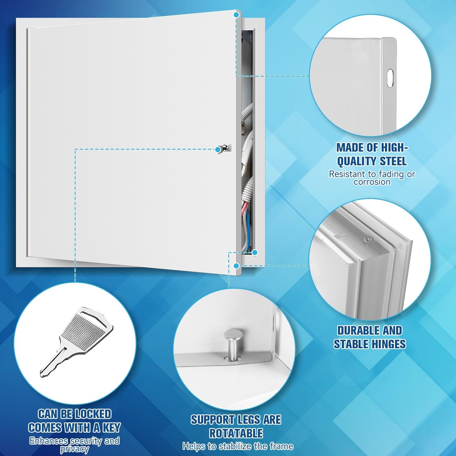 Heavy Duty 20x20 Inch Drywall Access Panel with Lock & Key - Ceiling, Electrical
