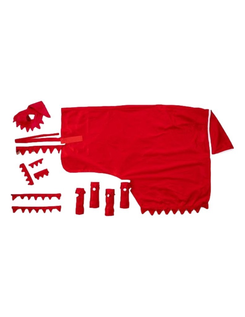 Tough 1 Horsewear Set 5 Piece Santa Festive Fleece Red White 95-5315