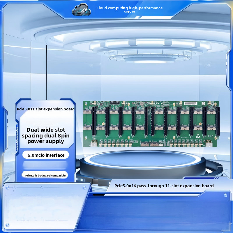 PCIE5.0 11-slot expansion motherboard PCIE5.0x16 supports 11 graphics cards