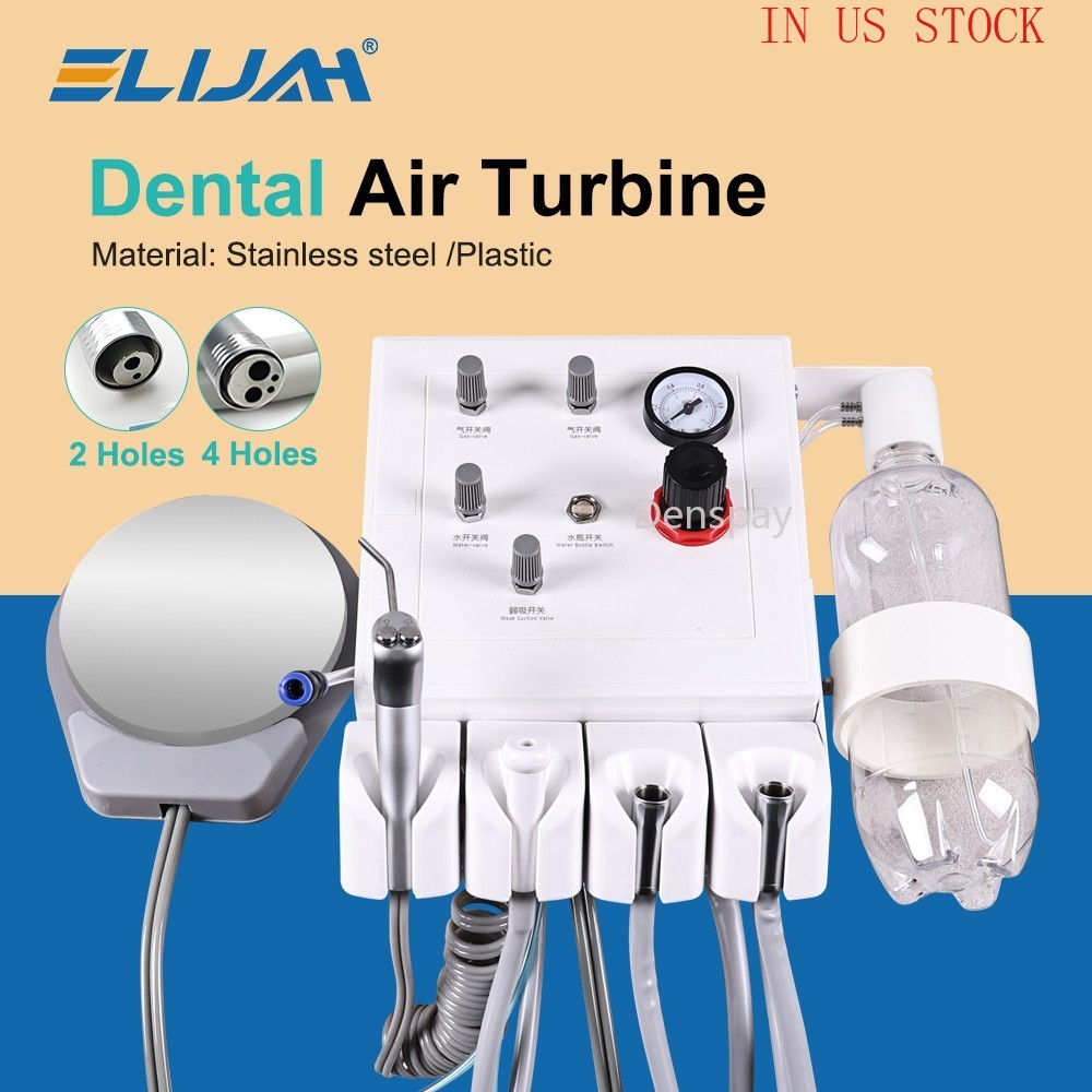 Portable Dental Delivery Turbine Unit Wall Mounted Turbine 3-way Syringe 2/4Hole
