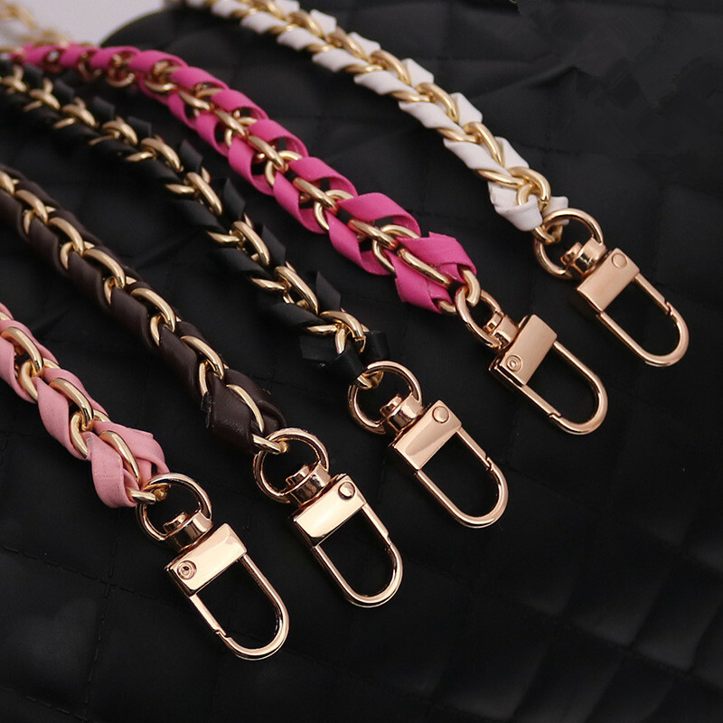 PU Leather Chain Braid Replacement Crossbody Shoulder Purse Handbag Bag Strap