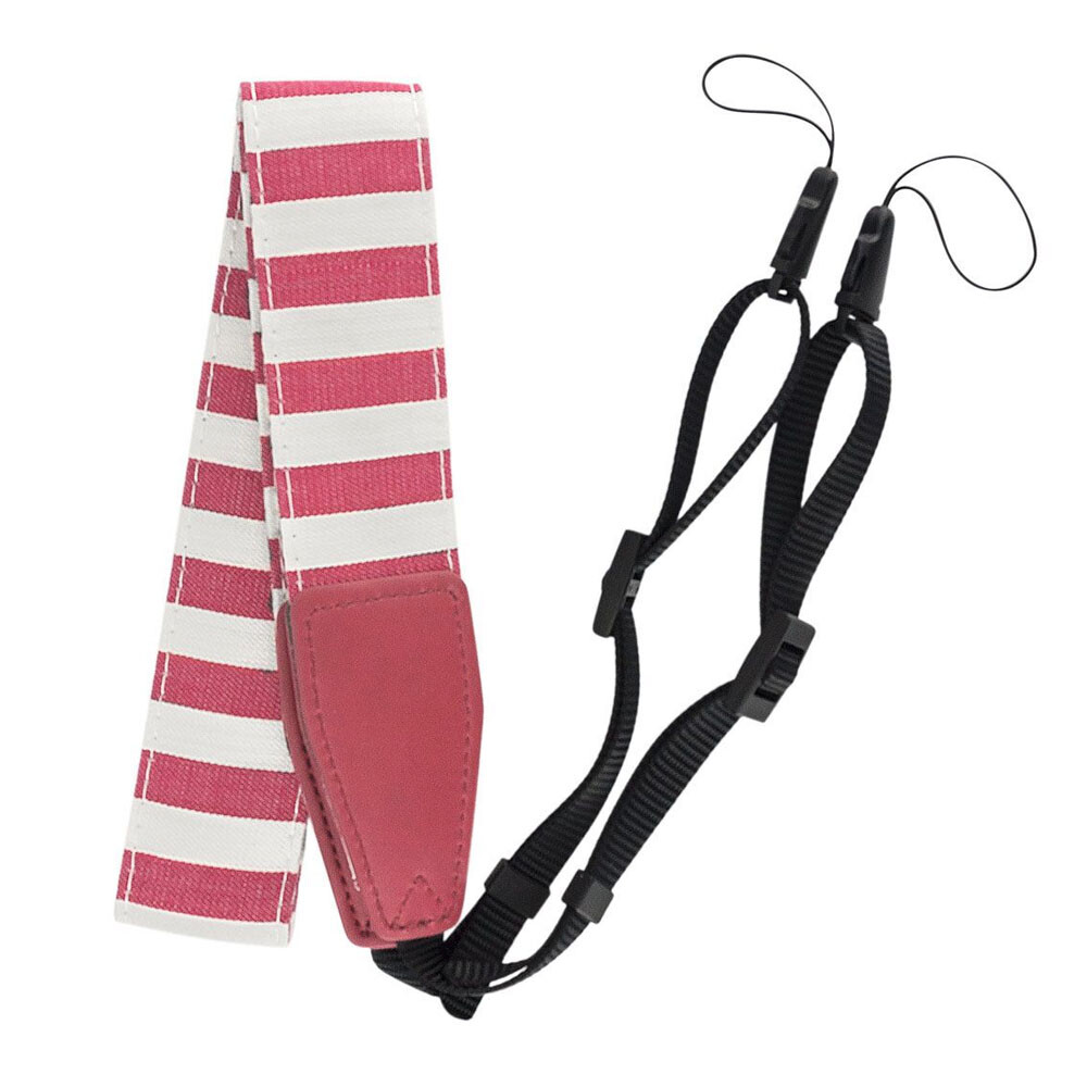 Flamingo Pink Striped Camera Strap For The Fuji Instax Mini 9 8 8+ Brand New