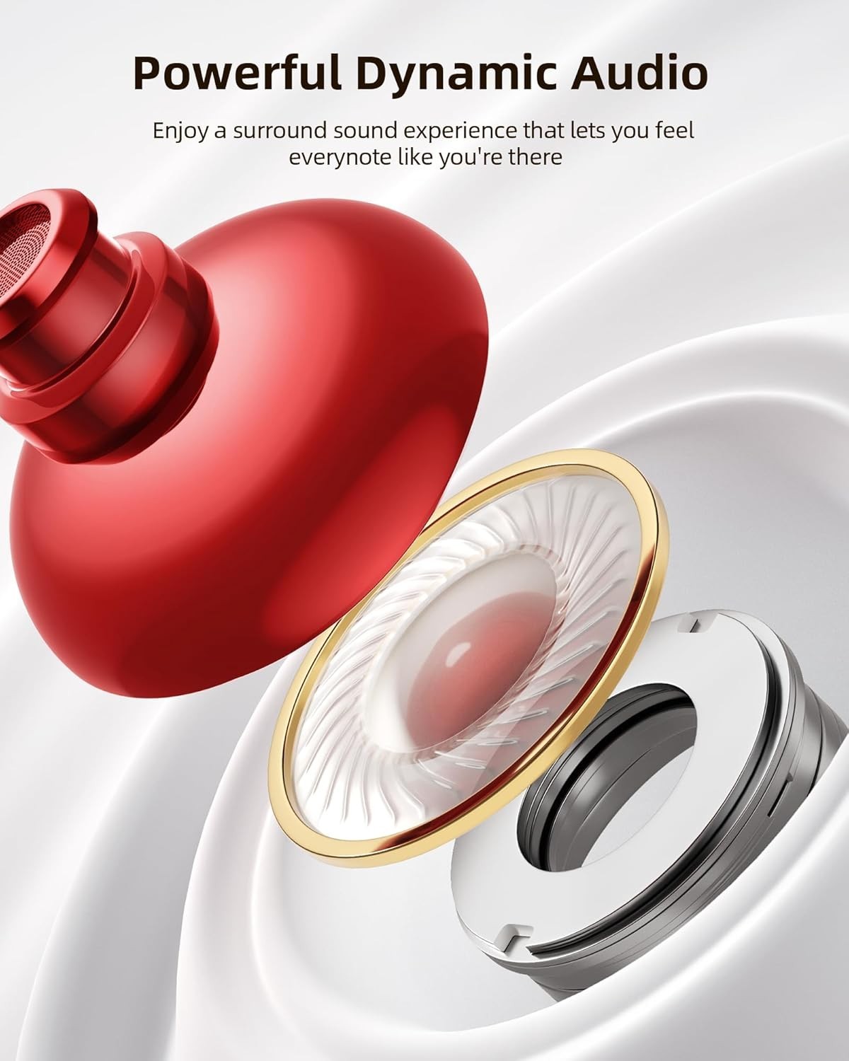Deep Bass Waterproof Bluetooth Earbuds for Sports - 30ft Range & Easy Control