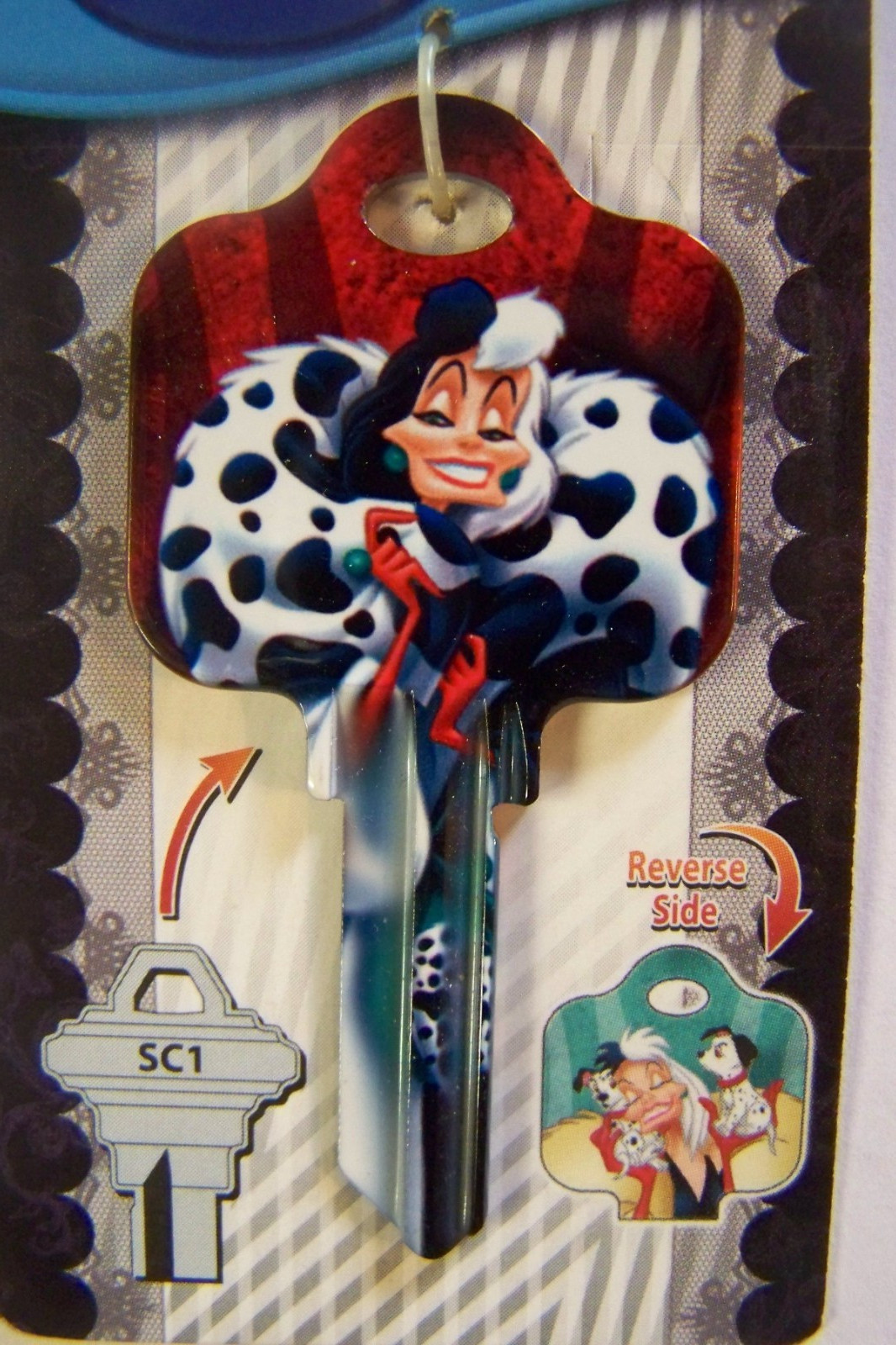Cruella De Vil Disney Schlage SC1 house key blank