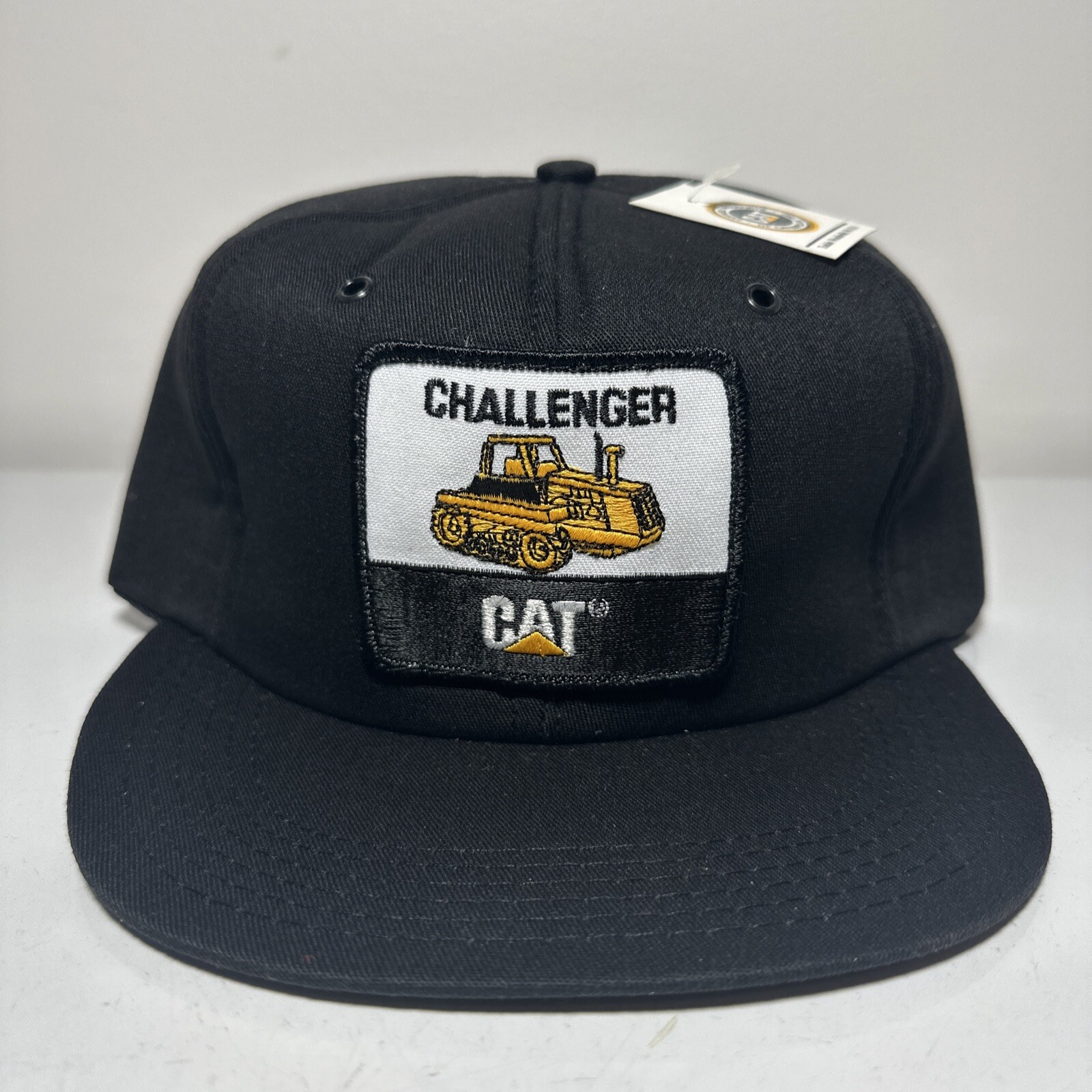 Vintage Tonkin CAT Challenger Tractor Patch Snapback Trucker Hat Made In USA NWT