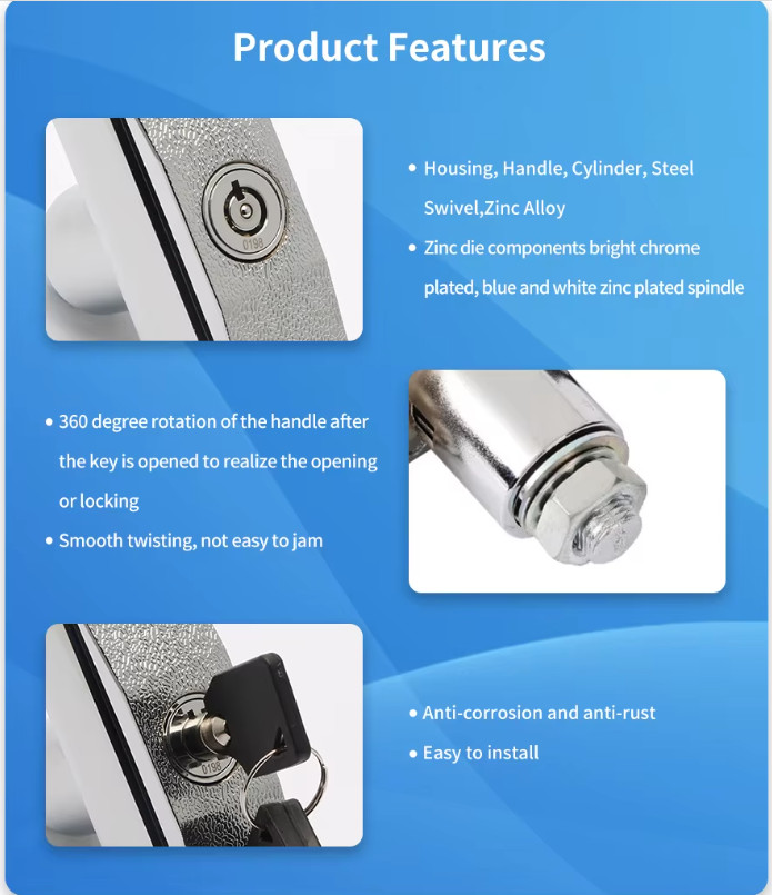 8 Keyed Different Vending Machine T Handle Lock Water Vending Snack machine