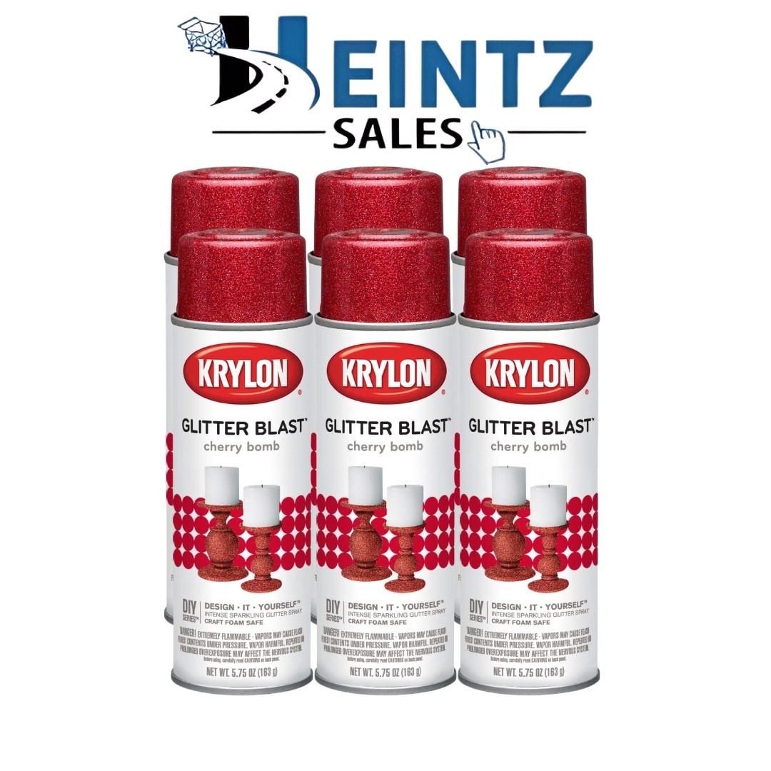KRYLON 3806 -- Glitter Blast Cherry Bomb 5.75 oz 6 Pack