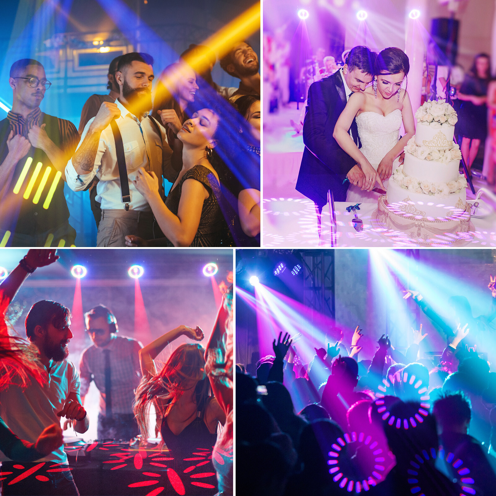 Moving Head Beam Light DMX Zoom Spotlight Disco DJ Party Show Autofocus function