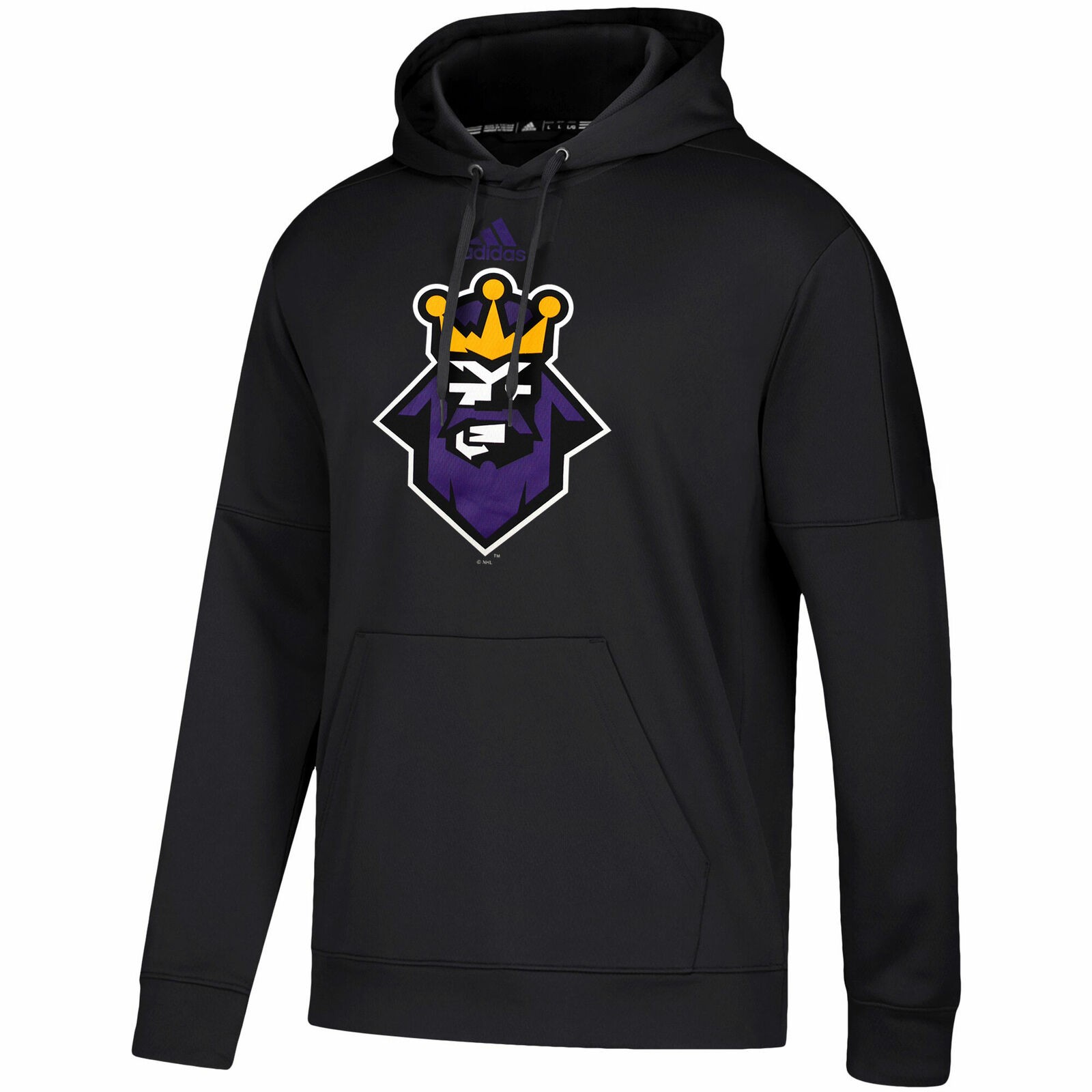 adidas Men's Los Angeles Kings Vintage Logo Hoodie Black Large