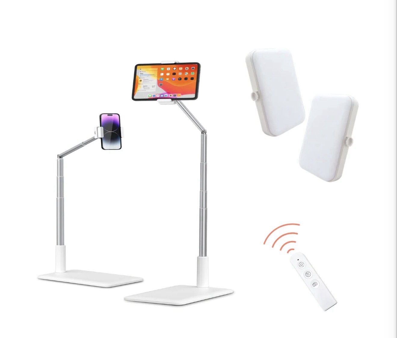 Floor Mount Hit every angle 360 rotation Includes hands-free lights and remote