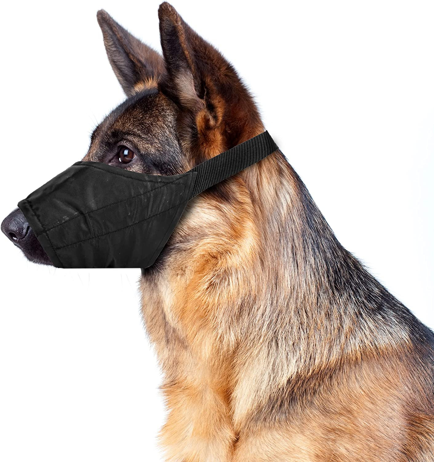 Dog Muzzle for Large Dogs 50Lbs (L) Soft Mesh Nylon Quick Fit Dog Muzzle - Large