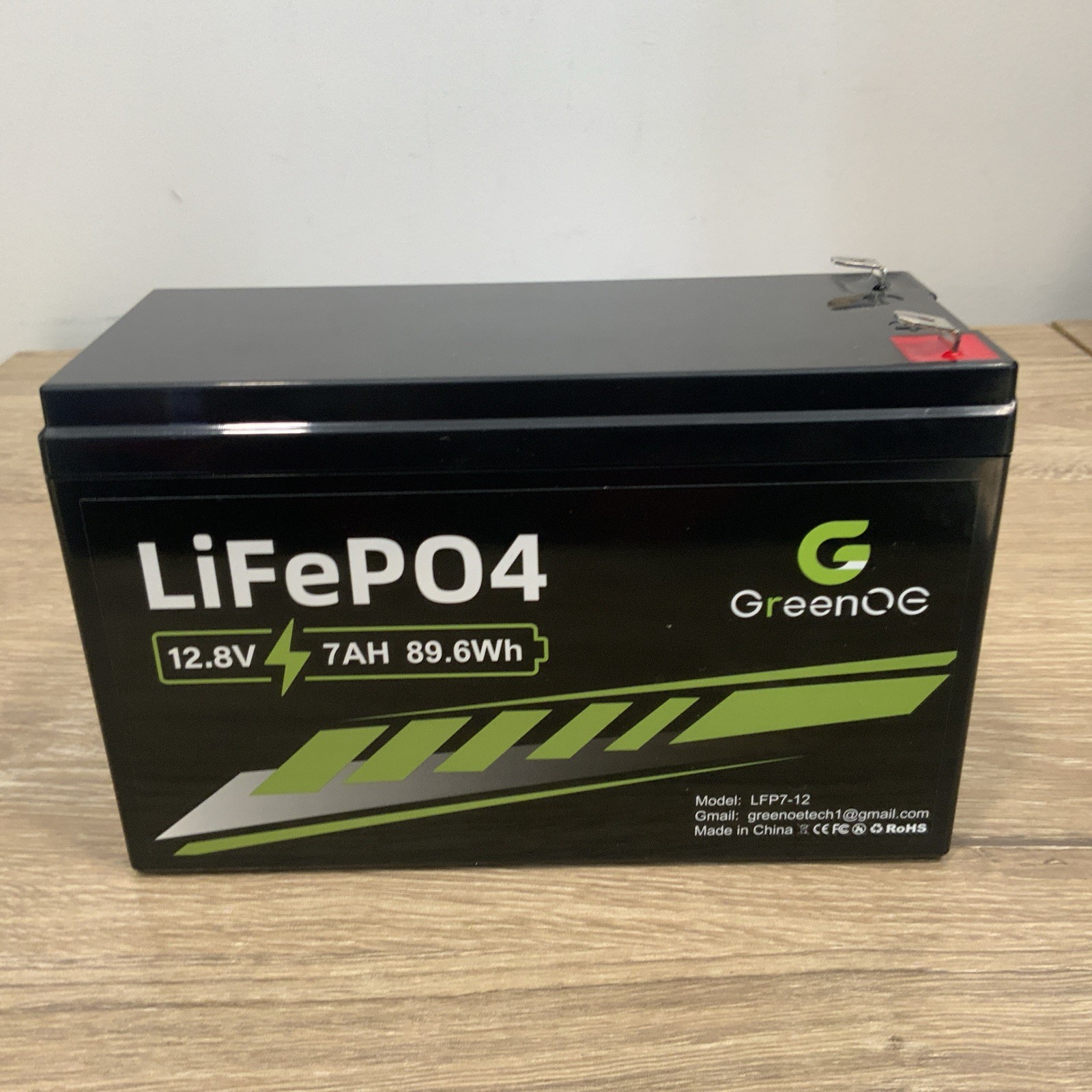 12.8V 7Ah Lithium LiFePO4 Battery - 2000+ Cycles, Lightweight, 12V 7AH-1 Pack