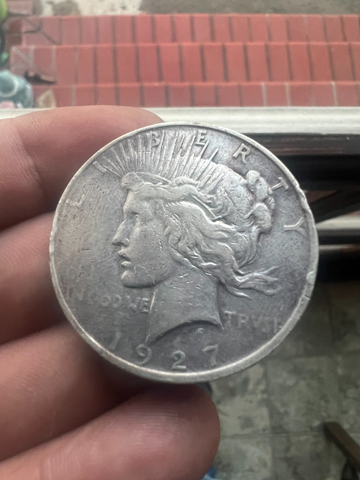 1927 D US Peace  Dollar 90% Silver