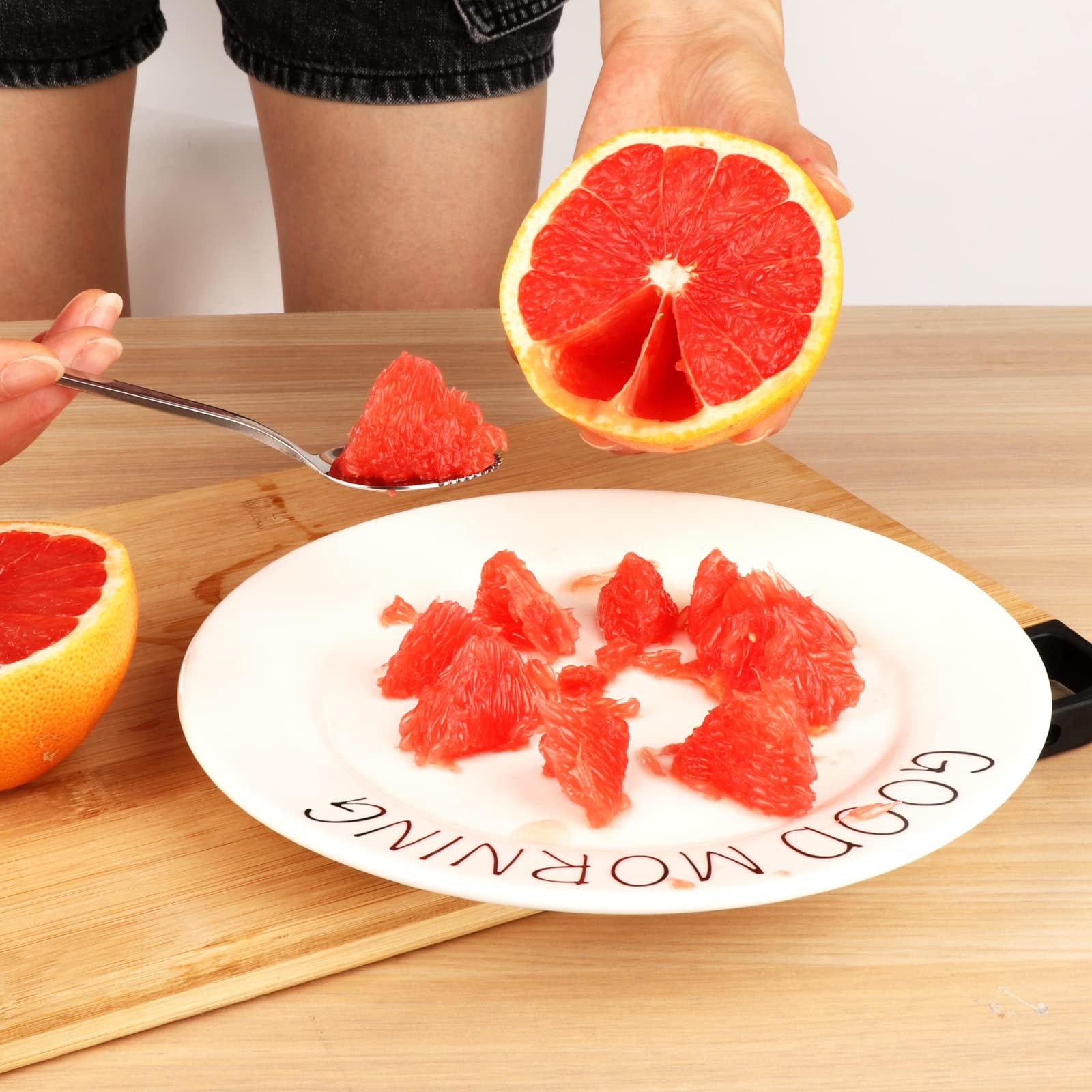 5 PCS Grapefruit Spoons, Stainless Steel Spoon 5 Pcs, Silver