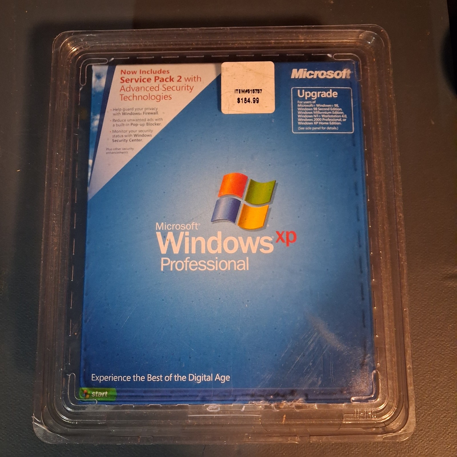 Microsoft Windows XP Professional Upgrade w/SP2 MS WIN PRO SEALED RETAIL BOX