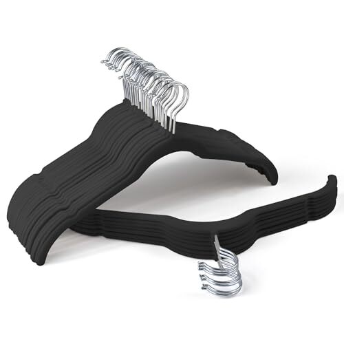 Premium Velvet Hangers 30 Pack - Space-Saving Closet Organizer for Clothes No...