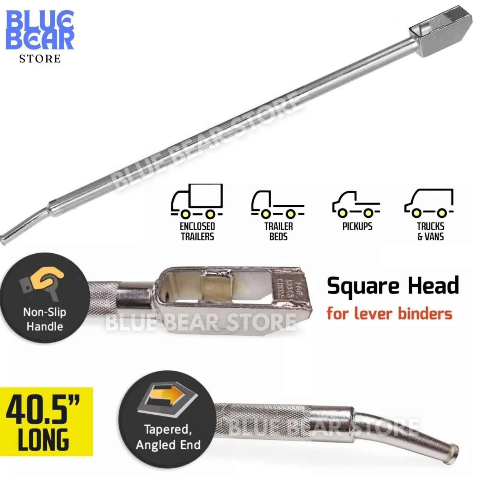 Leverage Winch Bar for Tighten Ratchet Strap Flatbeds Trailer Chain Lever Binder
