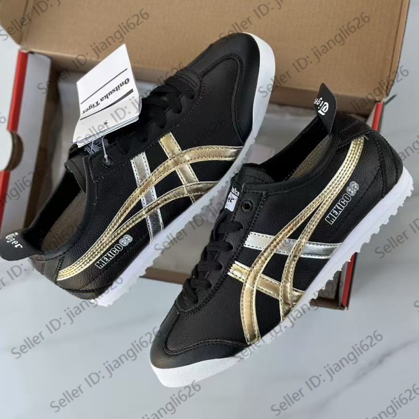 Onitsuka Tiger MEXICO 66 D5V2L 9094 Black Gold Silver New&Box
