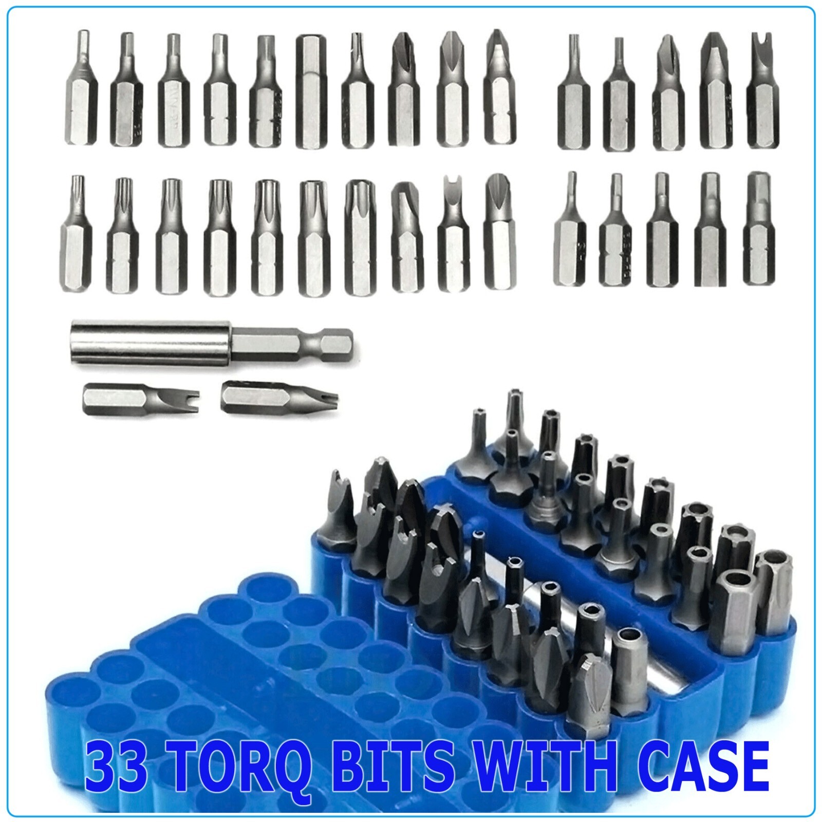 33 Torx Bit Set Tamper Proof Security Torq Hex Star Spanner Tri Wing Screwdriver