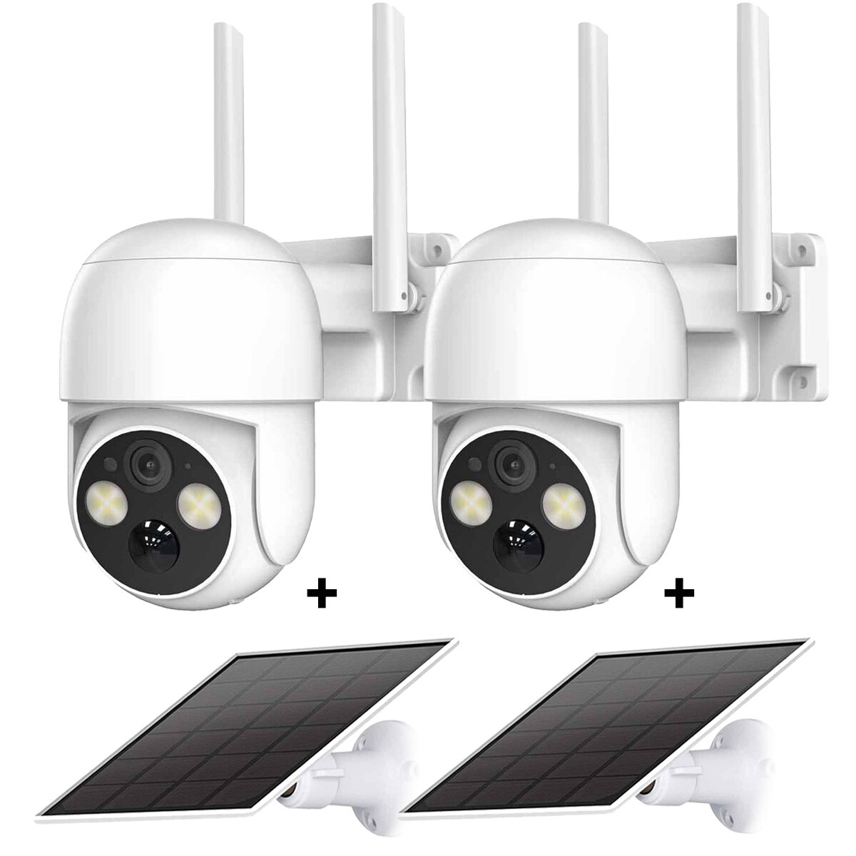 4MP Wireless Wi-Fi Solar Camera Outdoor Solar Powered Security Camera System 360