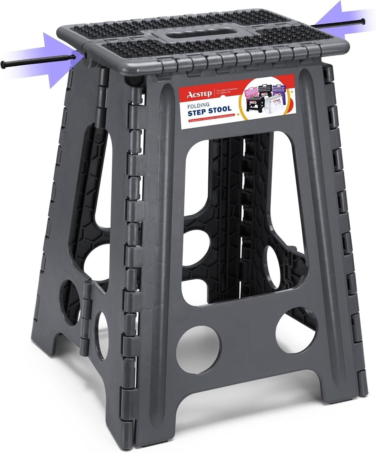 7.5 Inch Folding Step Stool Foldable Stool Height Kids Step Stool 176 lb