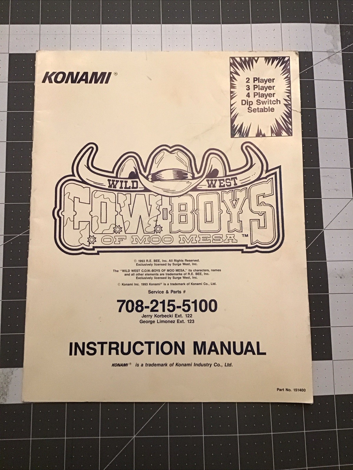 Cowboys Of Moo Mesa Arcade Manual