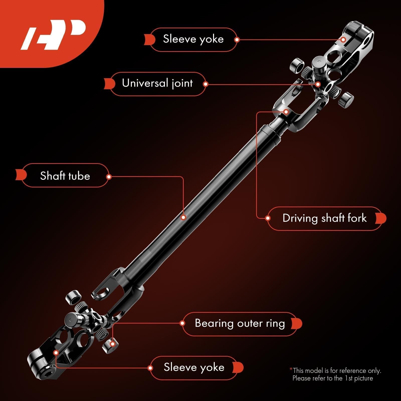 A-Premium Intermediate Steering Shaft Steering Column Shaft Compatible with Dodg