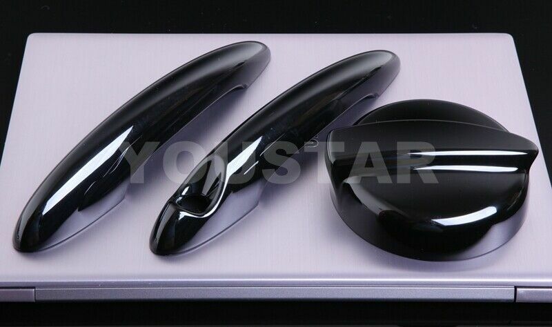GLOSS BLACK Petrol Gas Cap & Door Handle Covers for MINI R53 Cooper S 01-06