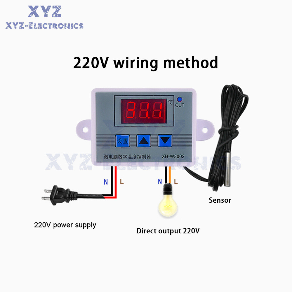 W3001/W3002 Digital Temperature Controller Thermostat Control Switch Probe