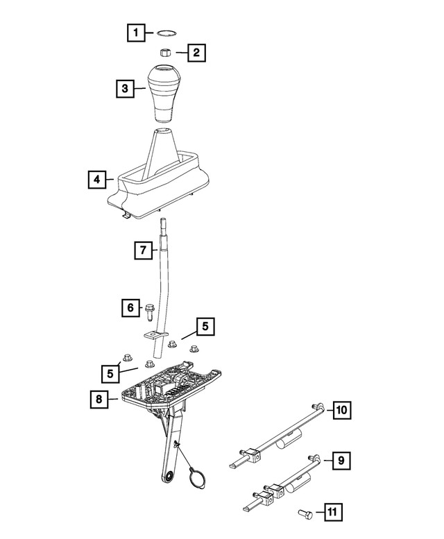 Genuine Mopar Gear Shift Control Rod 68105052AB