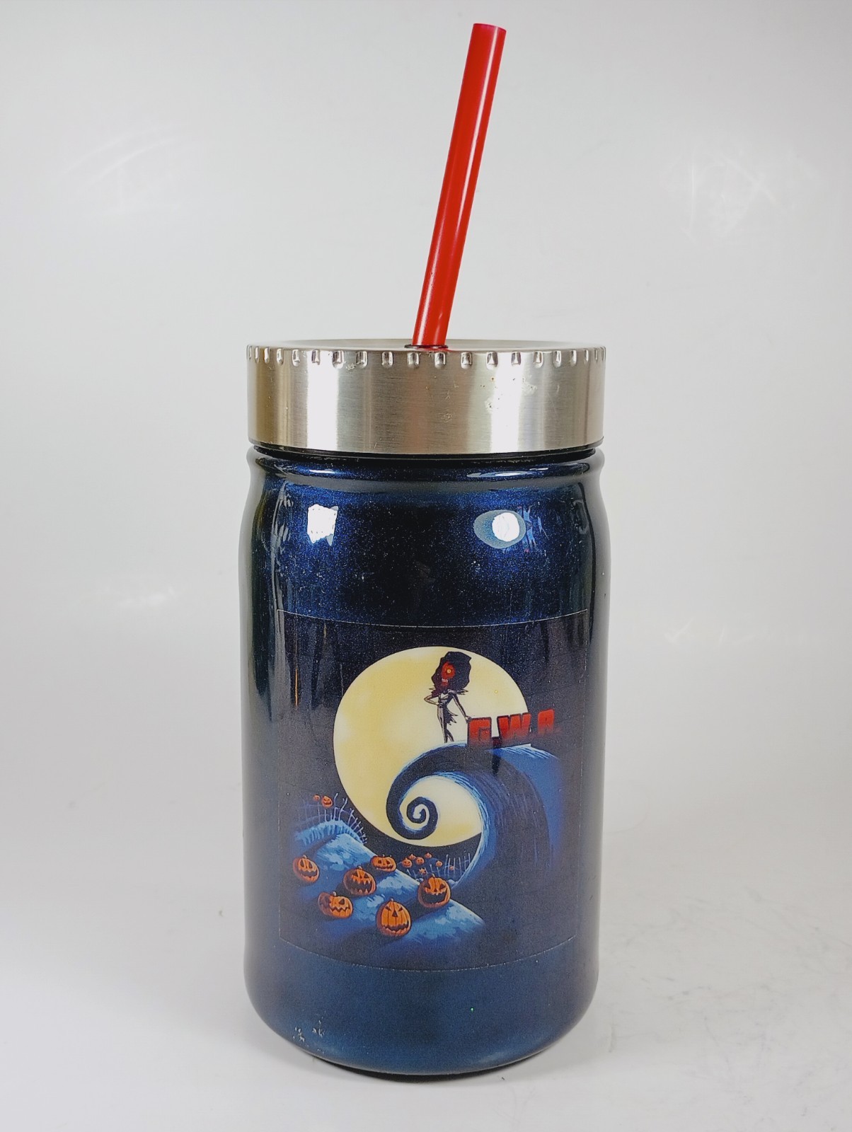 The Nightmare Before Chistmas G.W.A. Pumpkin 16oz. Tumbler with Straw / Lid.