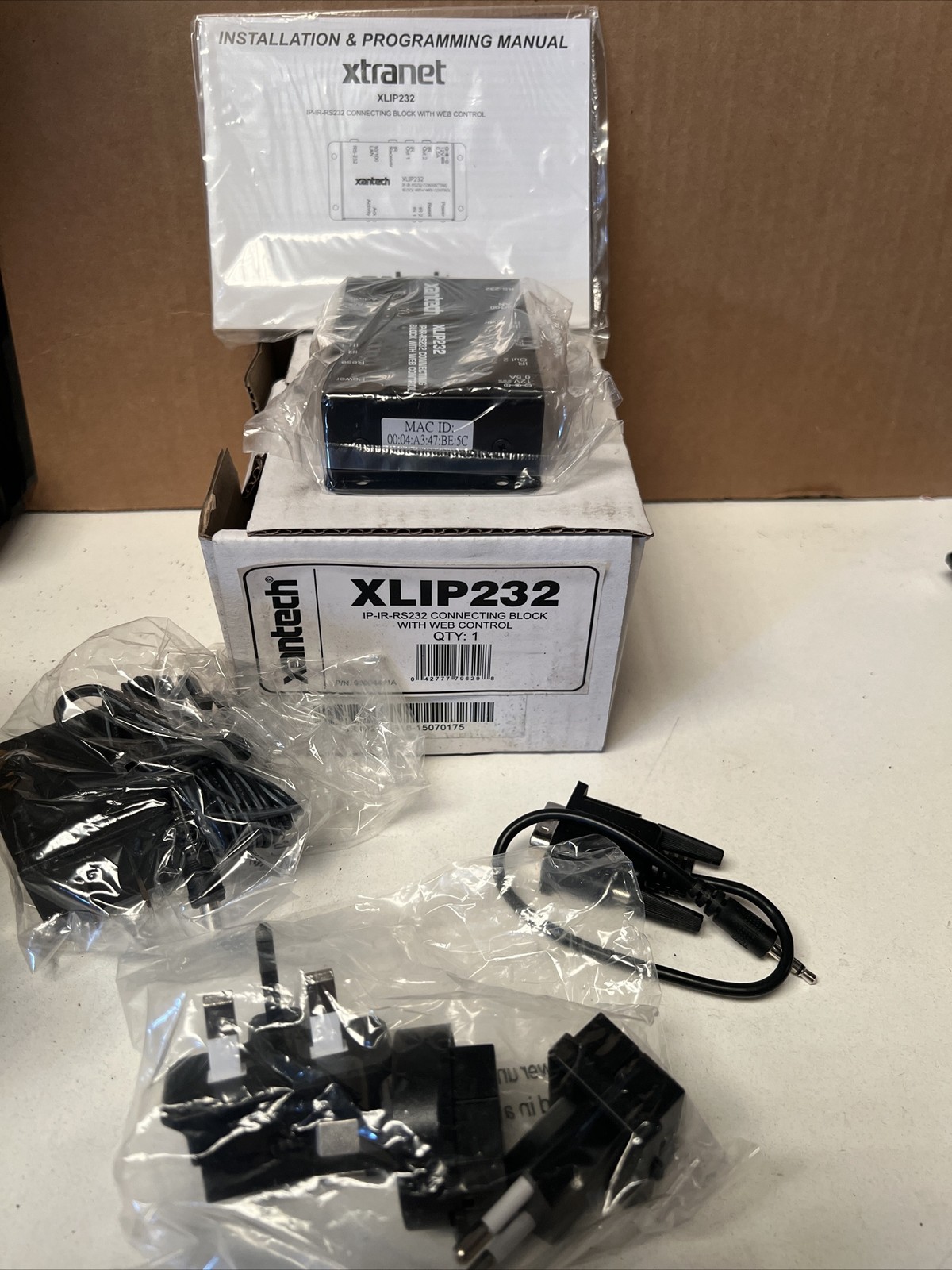 Xantech XLIP232 IP-IR-RS232 Connecting Block With Web Control Unit