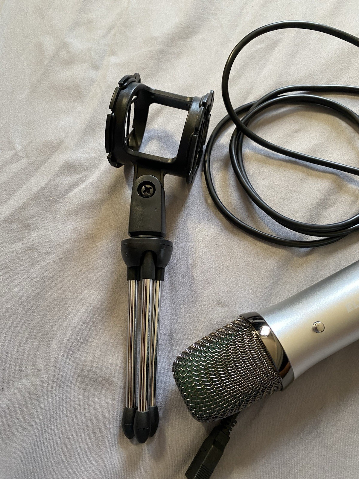 ELEGIANT USB Microphone Silver with Adjustable Stand and Pop Filter