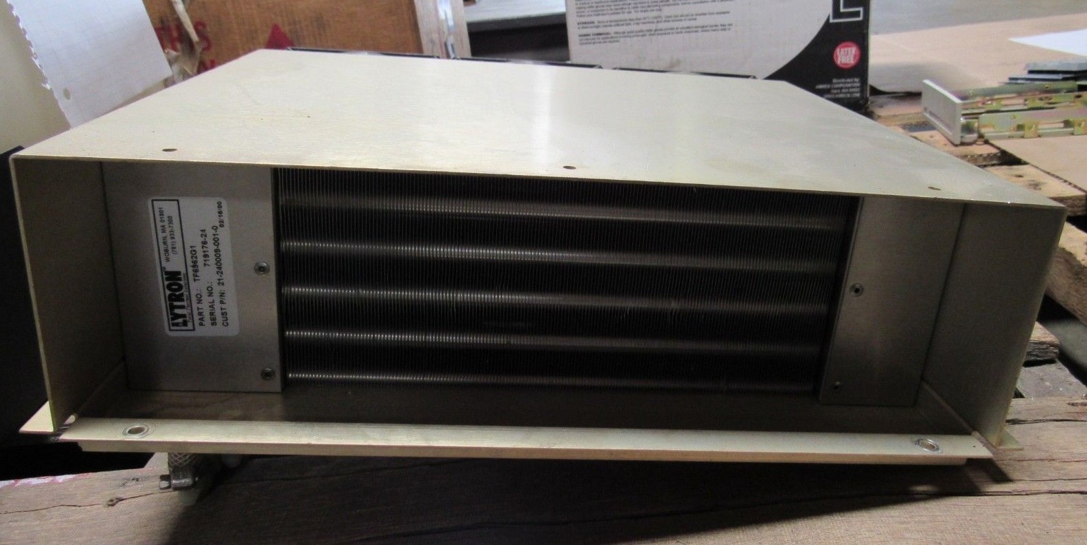 LYTRON HEAT EXCHANGER TF6962G1, 21-240009-001-0, FROM CLC LASER INSIGNIA LX-900
