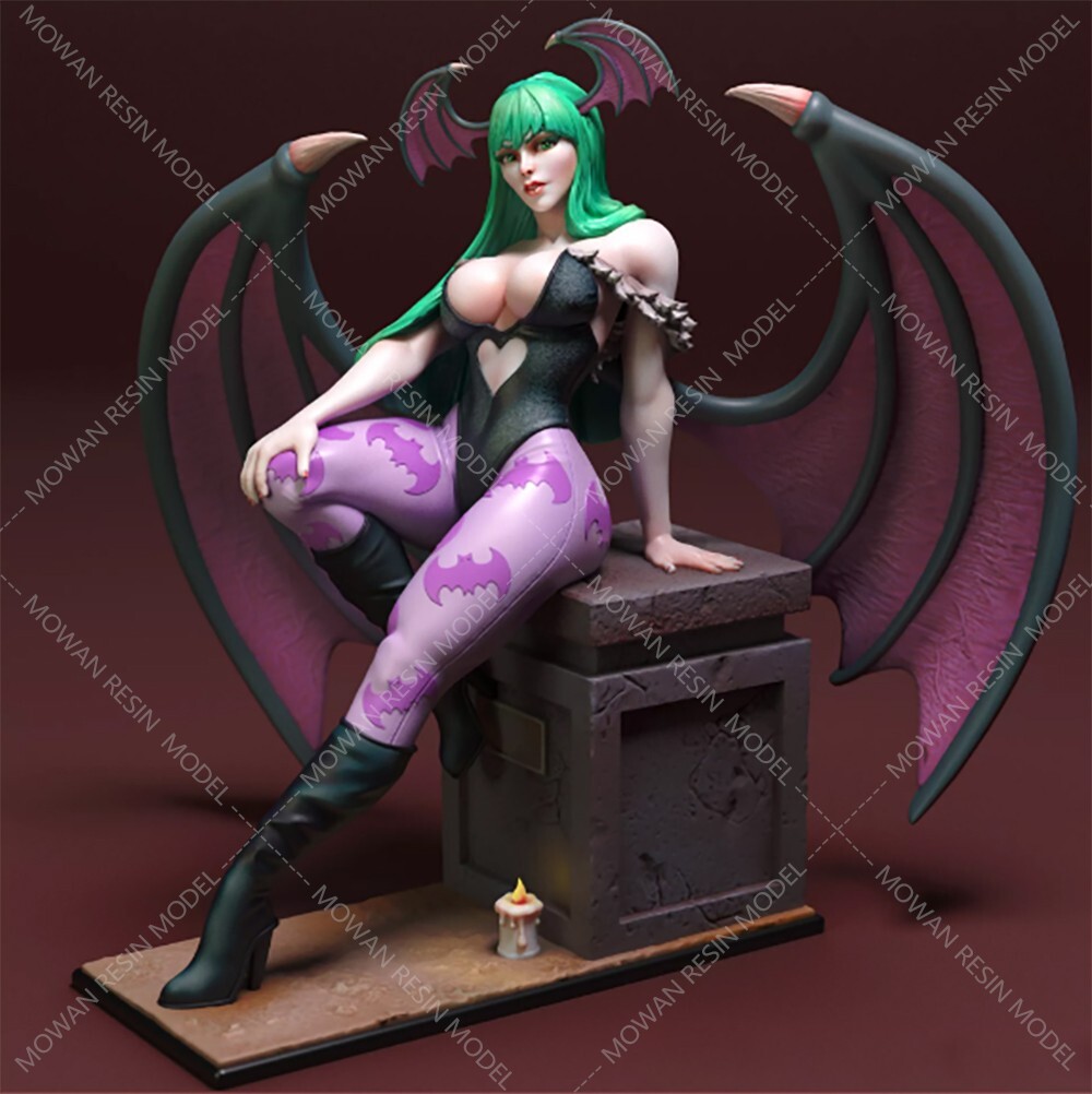 1/24 Scale Resin Figure Model Sexy Morrigan Wings Girl Unassembled Unpainted