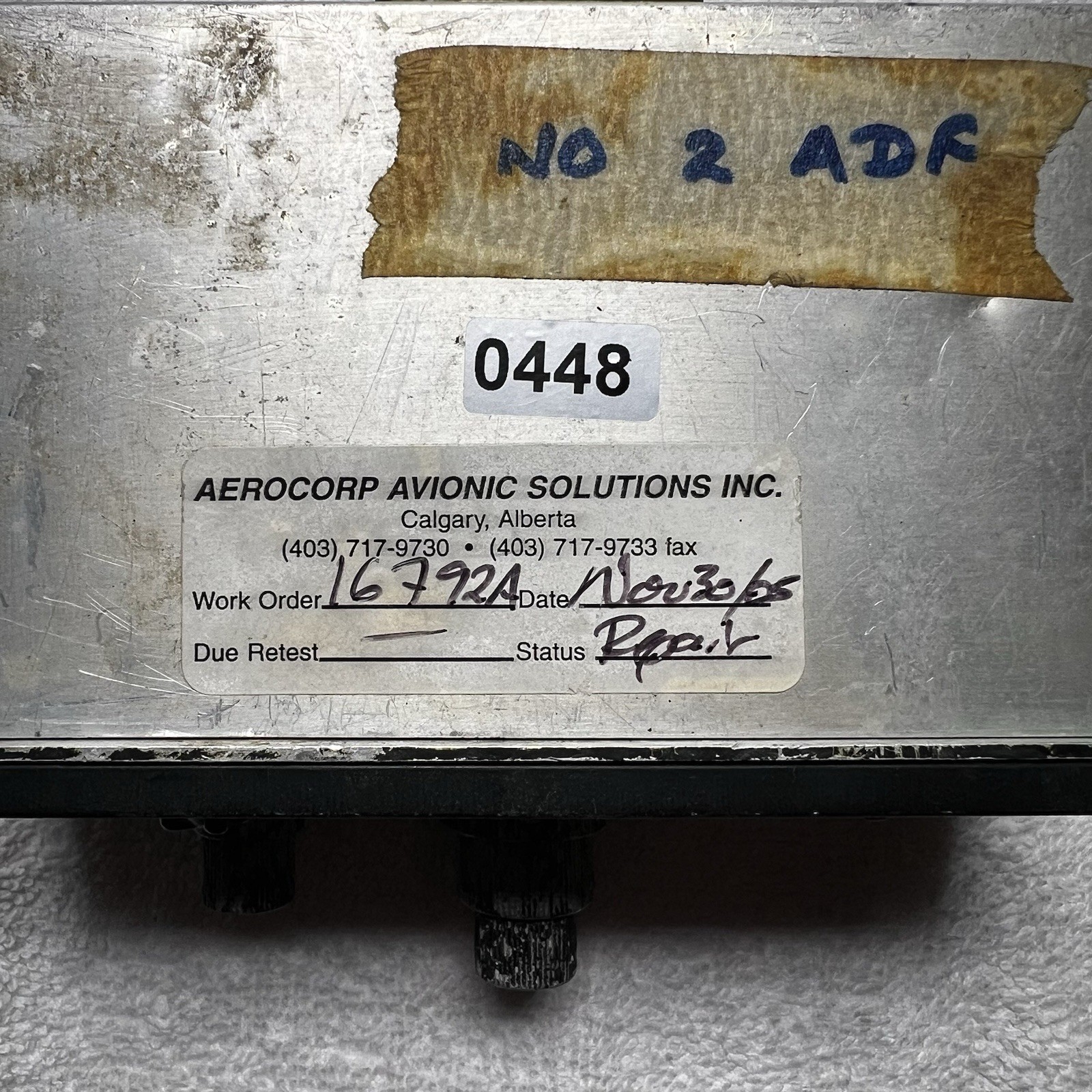 Collins 614L-11 ADF Control Panel PN 777-1493-006