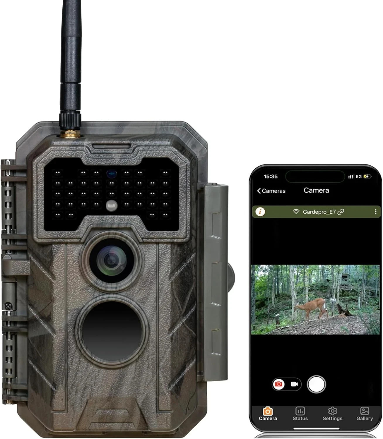 GardePro E7 WiFi Trail Camera 48MP Camera 1296p Video Motion Act w/ Phone App