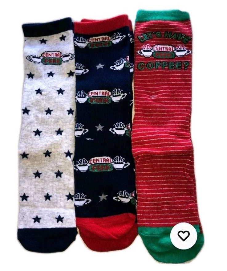 3 Pairs Ladies Friends TV Series Crew Socks  Womens Everday Wear Sock UK 4/8