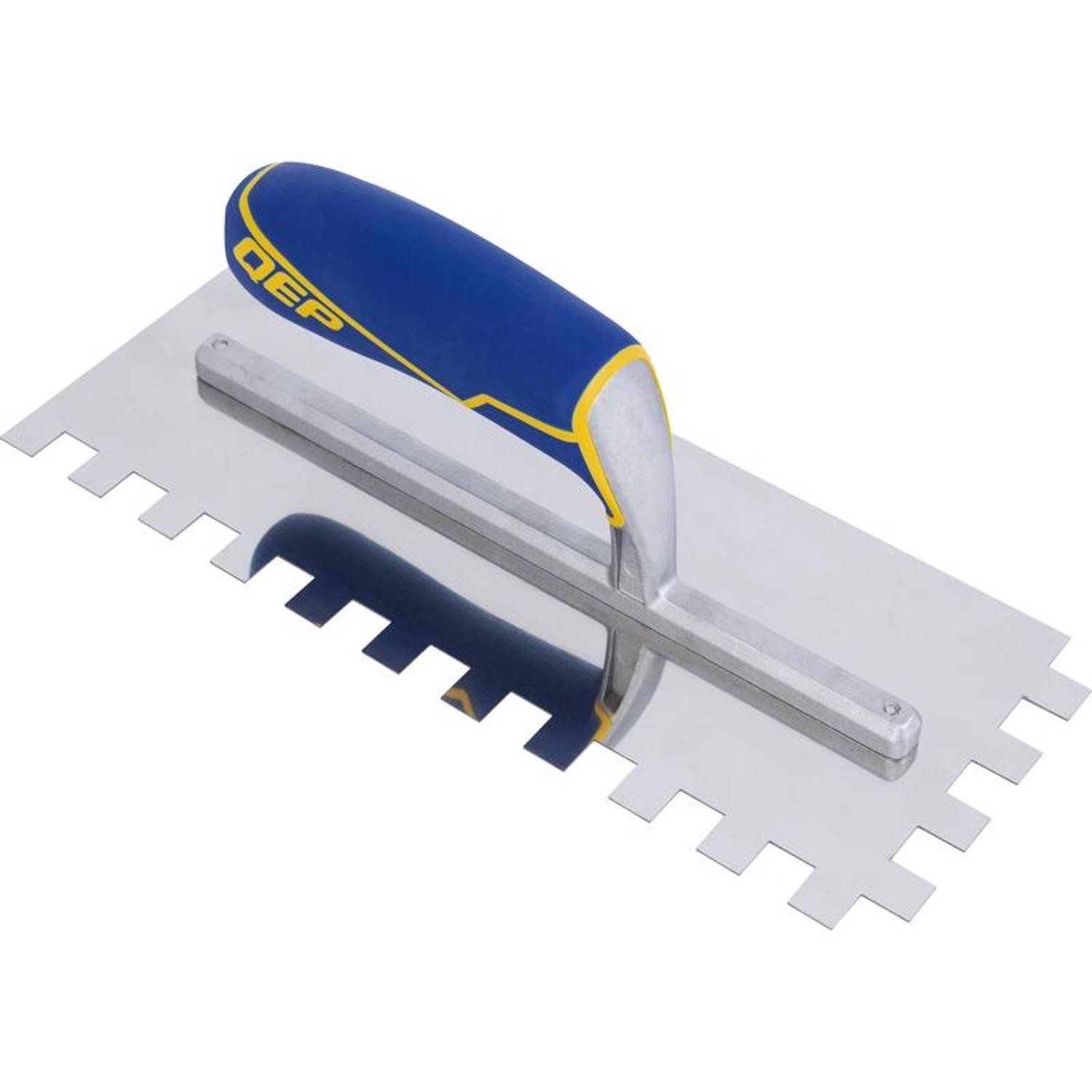 QEP 49919 1/2 x 1/2 in. Square Stainless Steel Floor Notch Trowel 11 in.