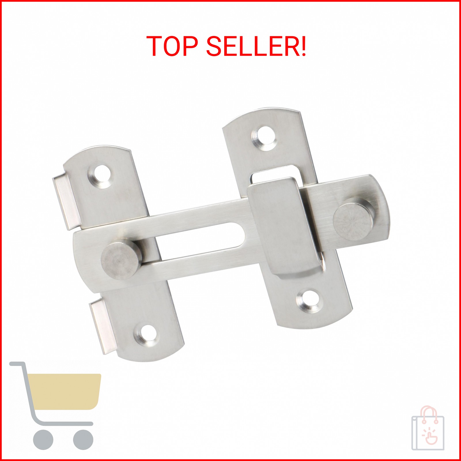 Alise 4 inch Flip Latch Gate Latches, Heavy Duty Stainless Steel Door Latch,Safe