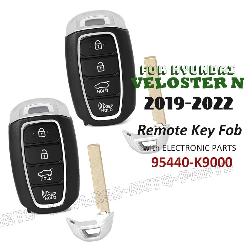 2x 95440-K9000 for Hyundai Veloster N 2019-2022 Smart Remote Key Fob SY5IGFGE04