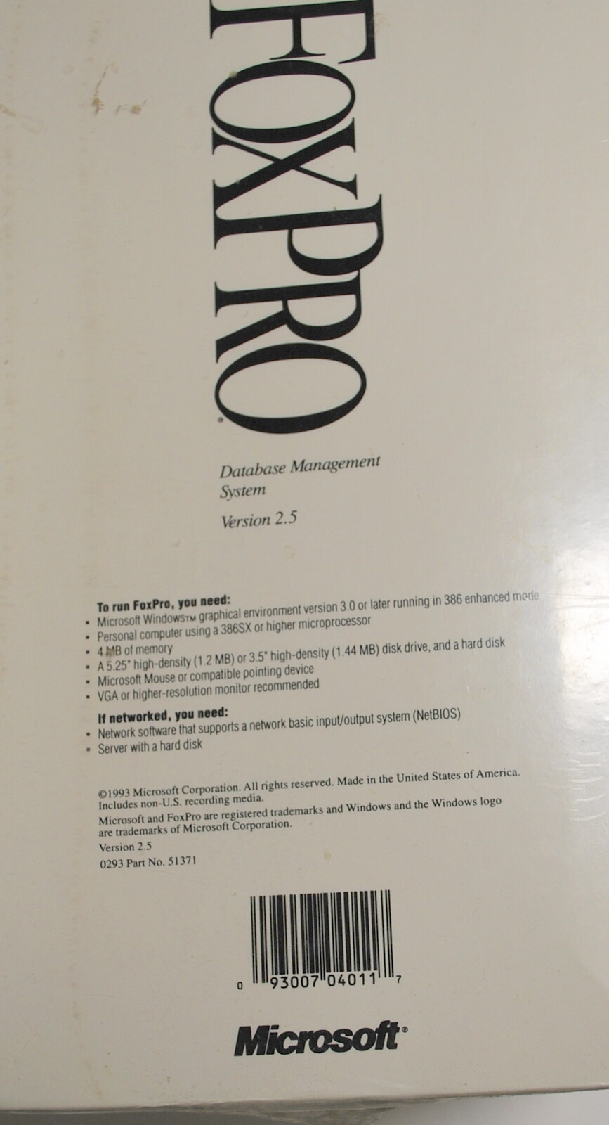 Microsoft FoxPro *NIB Unopened!*